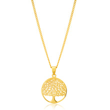 Load image into Gallery viewer, 9ct Yellow gold 16mm Tree Of Life Pendant