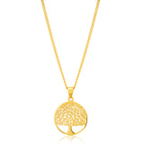 9ct Yellow gold 16mm Tree Of Life Pendant