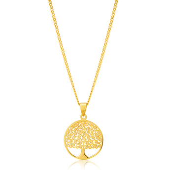 9ct Yellow gold 16mm Tree Of Life Pendant
