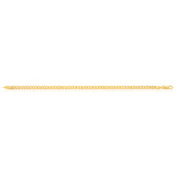 9ct Yellow Solid Gold Flat Bevelled Curb 21cm Bracelet 120gauge