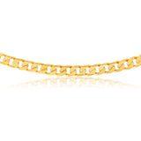 9ct Yellow Solid Gold 300 Gauge 60cm Curb Chain