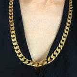 9ct Yellow Solid Gold 300 Gauge 60cm Curb Chain