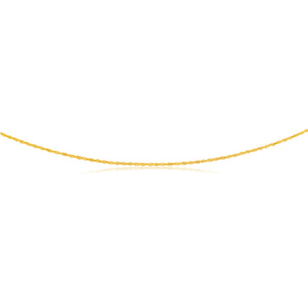 9ct Yellow Gold 45cm Rope Link Chain