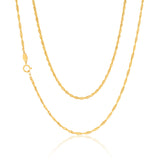 9ct Yellow Gold 45cm Rope Link Chain