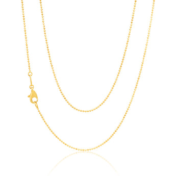 9ct Yellow Gold Dicut Balls 45cm Chain