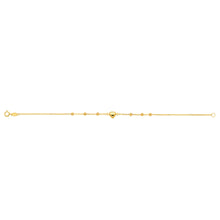 Load image into Gallery viewer, 9ct Yellow Gold Bracelet 19cm With Heart Charm