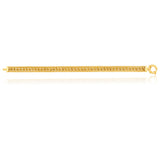 9ct Yellow Gold Fancy Mesh Bracelet with Bolt Ring  19cm