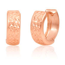 Load image into Gallery viewer, 9ct Rose Gold 10mm Huggie Earrings