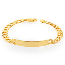 Load image into Gallery viewer, 9ct Yellow Gold 190 Guage Curb ID  Bracelet 21cm