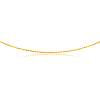 9ct Yellow Gold 45cm Rope Chain 50Gauge