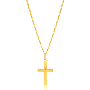 9ct Yellow Gold Cross Pendant