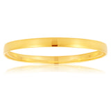 9ct Yellow Gold 6mm wide Solid Bangle