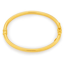 Load image into Gallery viewer, 9ct Yellow Gold 3mm Hinged Polished Baby Bangle