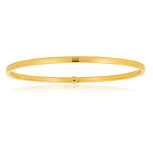 Load image into Gallery viewer, 9ct Yellow Gold Bangle 3mm Tube 65mm diameter