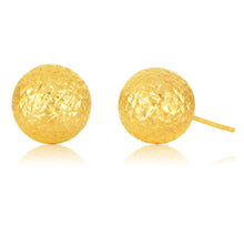 Load image into Gallery viewer, 9ct Yellow Gold Diamond-Cut 10mm Ball Studs 9y