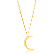 Load image into Gallery viewer, 9ct Yellow Gold Crescent Moon Pendant 9y