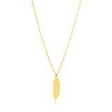 9ct Leaf Pendant on 40+5cm Chain Yellow Gold