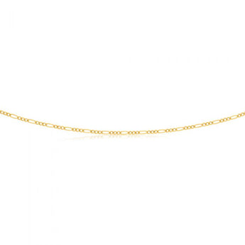 9ct Yellow Gold 3:1 Figaro 50cm Chain 50Gauge 9Y