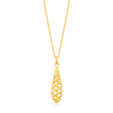 9ct Yellow Gold Spiral 3.5cm Pendant