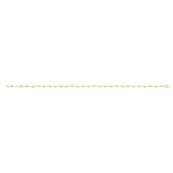 9ct Yellow Gold Ball Charms on 27cm Trace Link Anklet