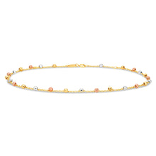 Load image into Gallery viewer, 9ct Yellow Gold Ball Charms on 27cm Trace Link Anklet