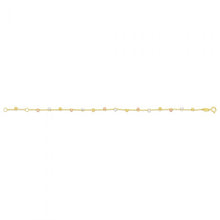 Load image into Gallery viewer, 9ct Yellow Gold Trace Link Ball Charms 19cm Bracelet