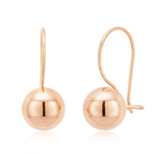 Load image into Gallery viewer, 9ct Rose Gold 7mm Euroball Earrings
