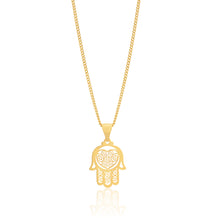 Load image into Gallery viewer, 9ct Yellow Gold Hamsa Hand Pendant