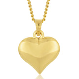9ct Yellow Gold Small Plain Heart Pendant