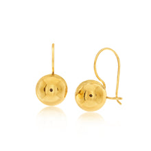Load image into Gallery viewer, 9ct Yellow Gold Plain Ball 8mm Earwire Earrings