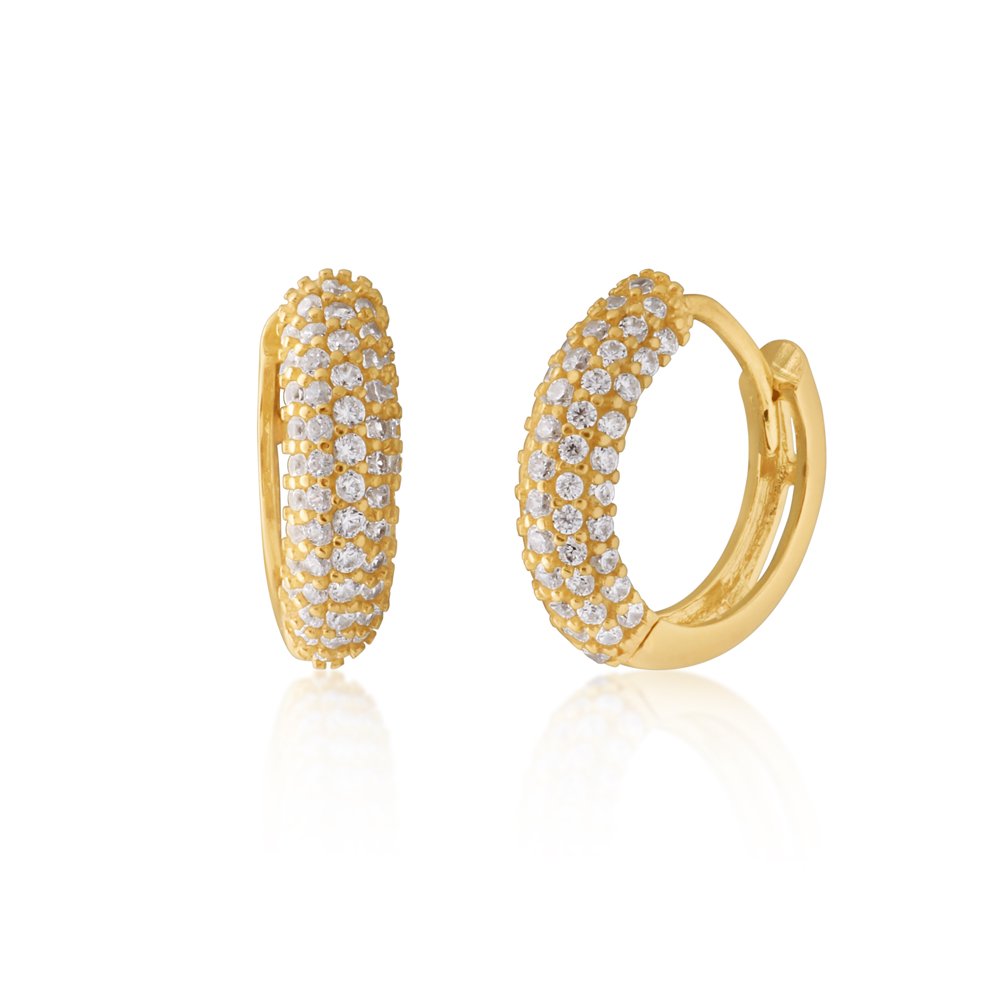 Cubic zirconia discount huggie earrings