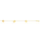 9ct Yellow Gold Leaf 19cm Bracelet