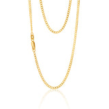 9ct Yellow Solid Gold Curb 50 Gauge 45cm Chain