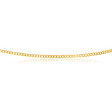 9ct Yellow Solid Gold Curb 50 Gauge 45cm Chain