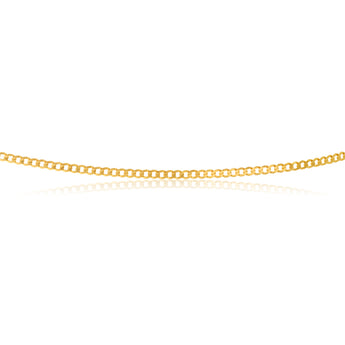 9ct Yellow Solid Gold Curb 50 Gauge 45cm Chain