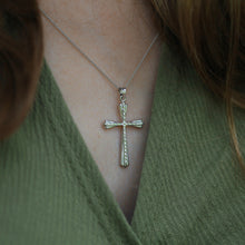 Load image into Gallery viewer, 9ct White Gold Fancy Cross Pendant