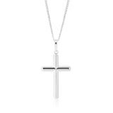 9ct White Gold Cross Pendant