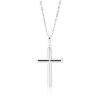9ct White Gold Cross Pendant