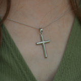 9ct White Gold Cross Pendant