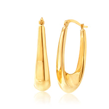 Load image into Gallery viewer, 9ct Yellow Gold Fancy Hoop Earrings