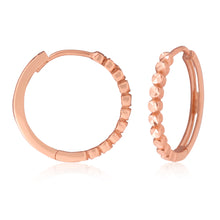 Load image into Gallery viewer, 9ct Rose Gold Hoop Patterned Earrings