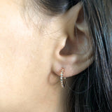 9ct Rose Gold Hoop Patterned Earrings