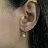 9ct Gold Honeybee Drop Earrings