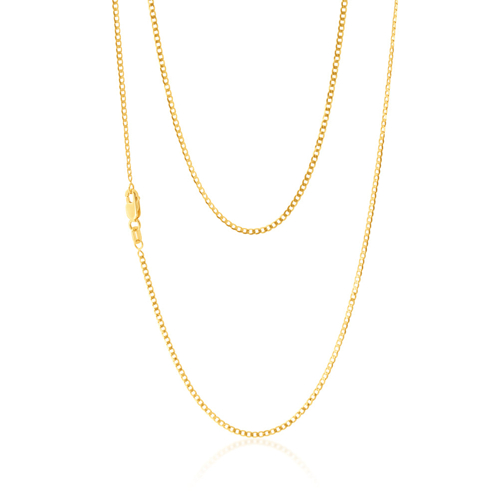 9ct Yellow Gold 45cm Curb Chain