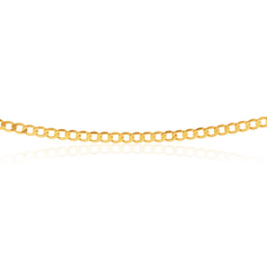 9ct Yellow Solid Gold 50cm Curb Chain