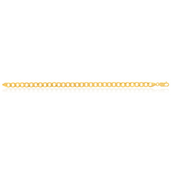 9ct Yellow Gold 21cm Curb Bracelet