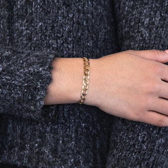 9ct Yellow Gold 21cm Curb Bracelet
