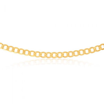 9ct Yellow Gold 55cm Curb Chain