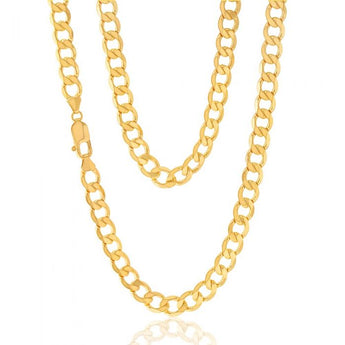 9ct Yellow Gold 55cm Curb Chain
