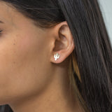 9ct Yellow Gold Cactus Stud Earrings